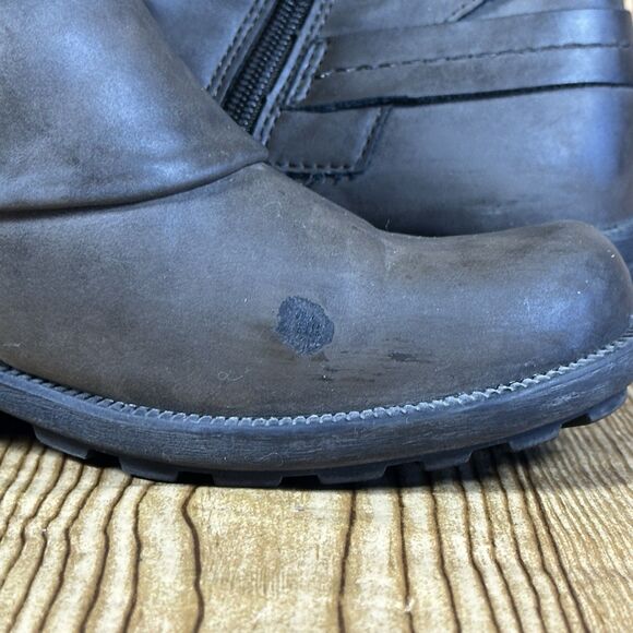 Earth Origins Pam Ankle Bootie Boots Women’s  Size 8.5 W Brown Side Zip‎ - Picture 9 of 11